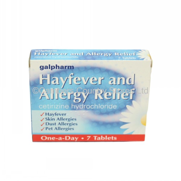 Galpharm Hayfever & Allergy Relief Tablets 7 x 10mg Pack Cambers